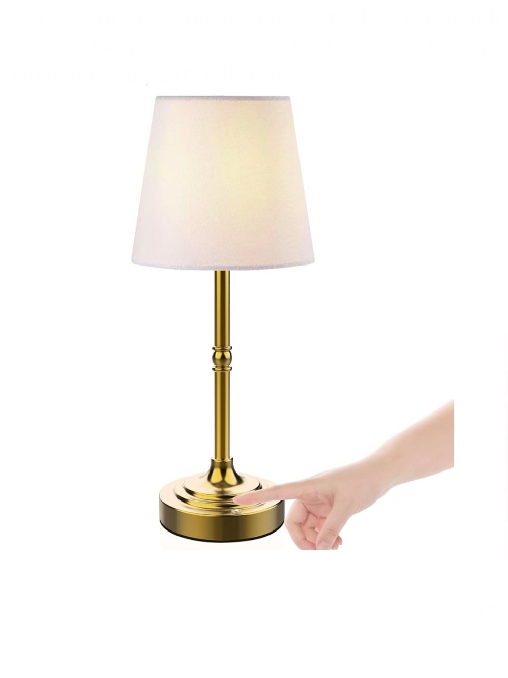 Rechargeable Battery Powered Table Lamp, Wireless LED Lamps, Cordless Touch Lamp